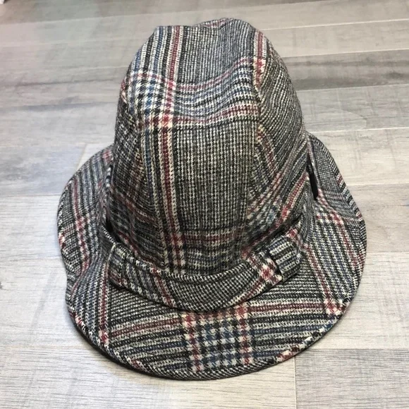 Men’s 7 ¼ 100% wool plaid vintage bucket hat - Picture 3 of 7